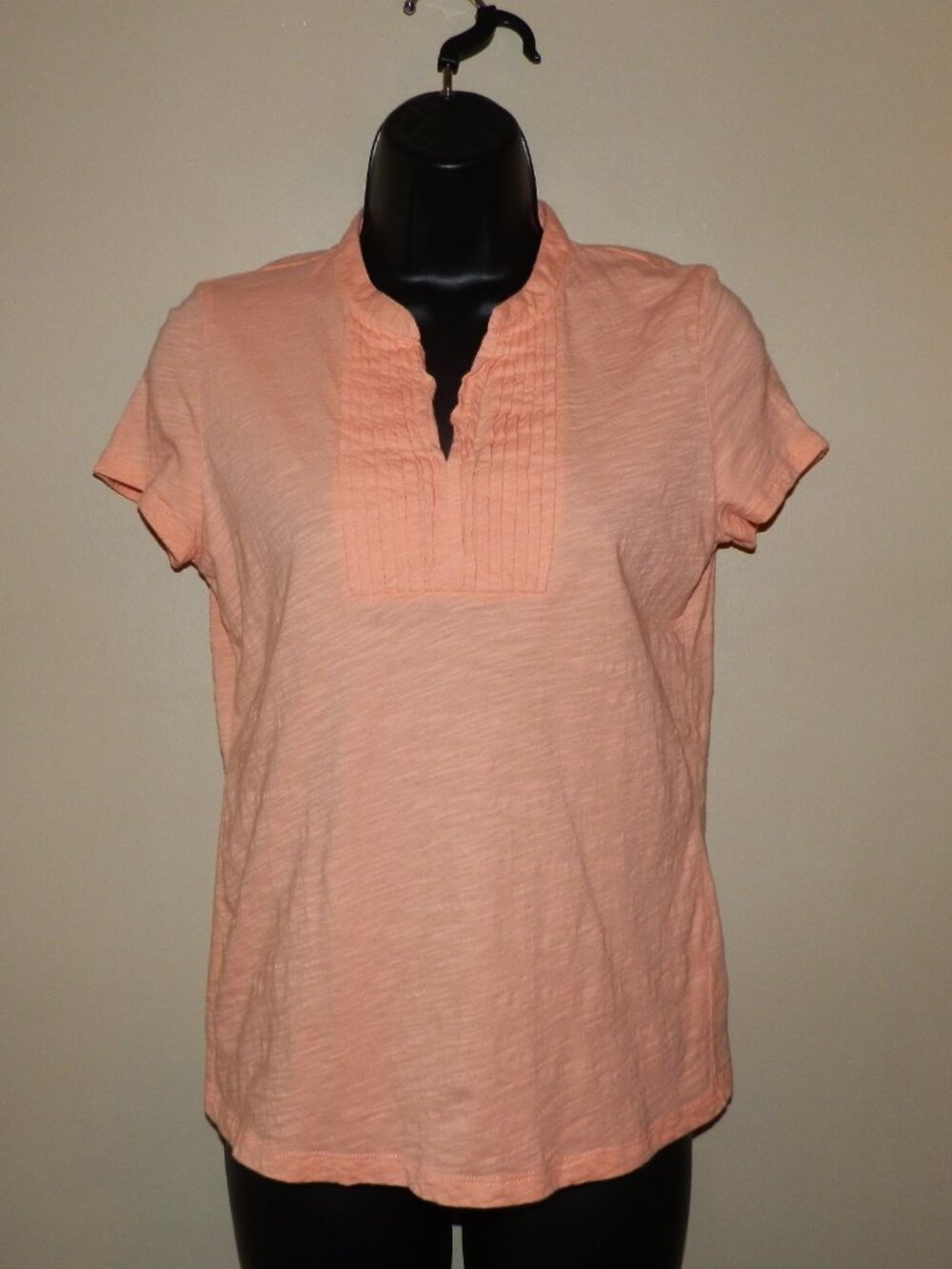 Talbots Peach V-neck Stretchy Top
